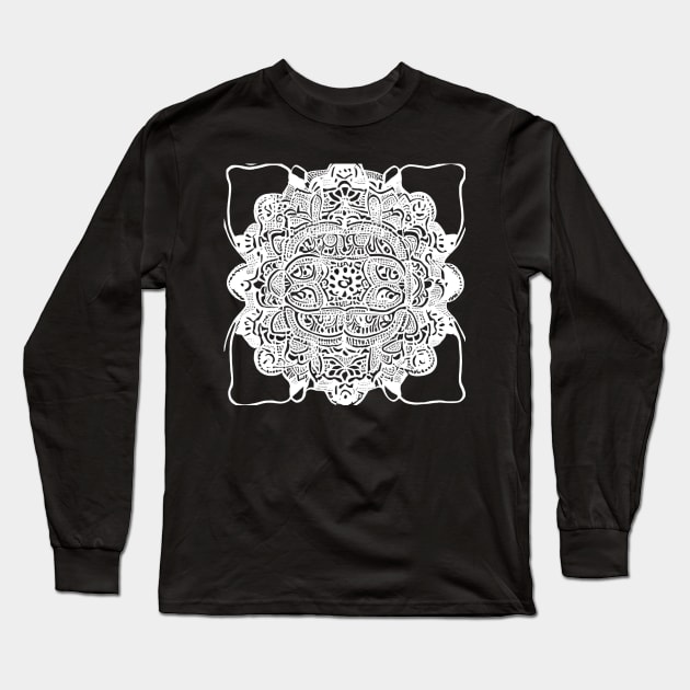 Paisley Print - Crimson Aesthetic Long Sleeve T-Shirt by BubbleMench